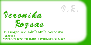 veronika rozsas business card